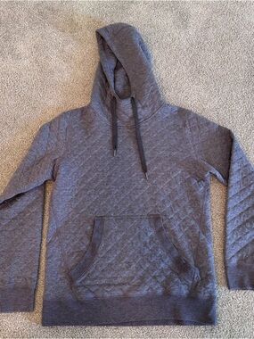 Marmot Galen Mens Hoodie Size Small Gray Diamond Quilted Pullover Sweatshirt